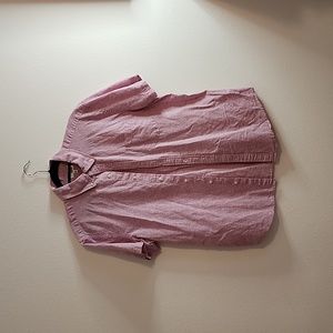Mens Pink Linen Blend Shirt